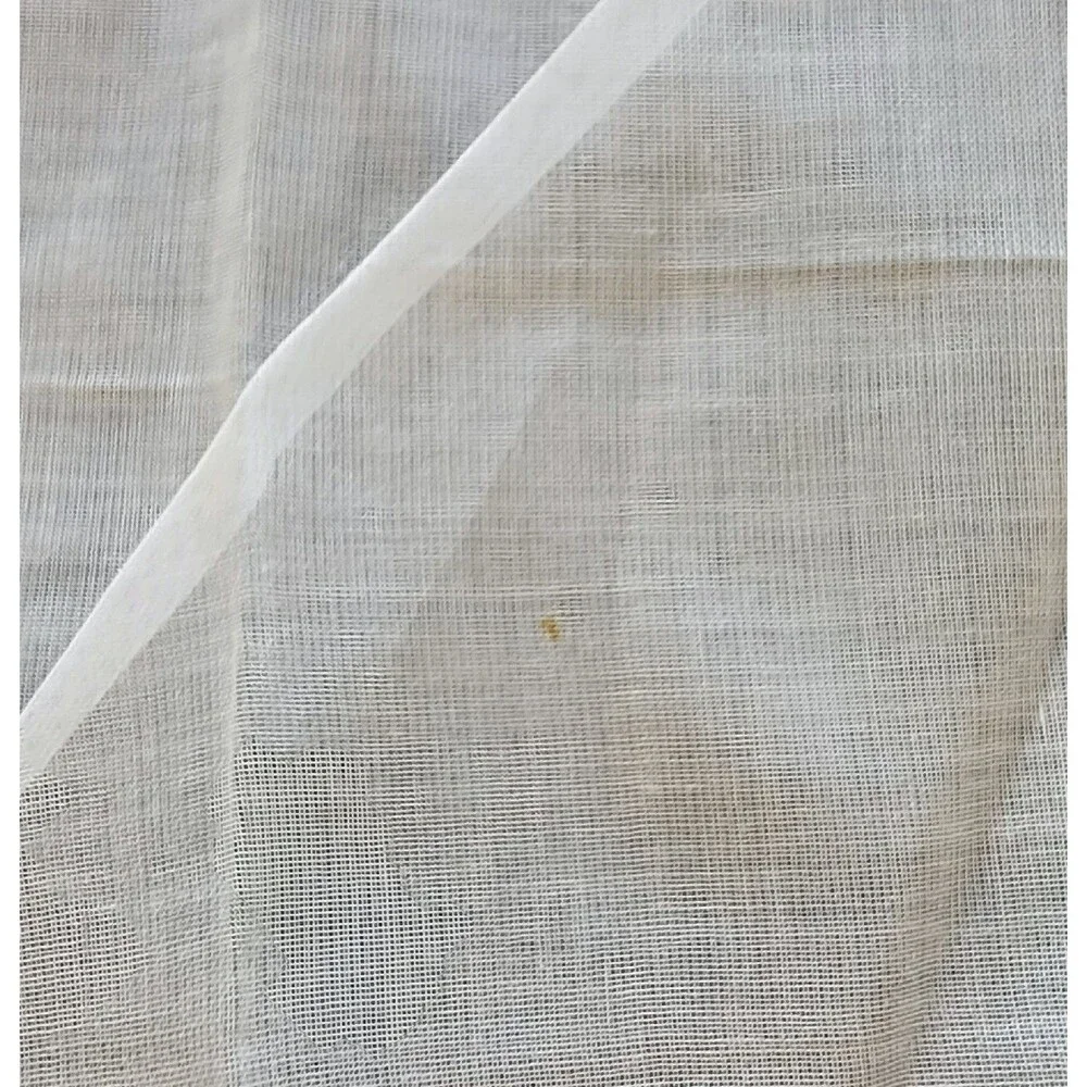 VTG White Handkerchief Embroidered Long Stemmed Red & Pink Rose - Picture 4 of 4